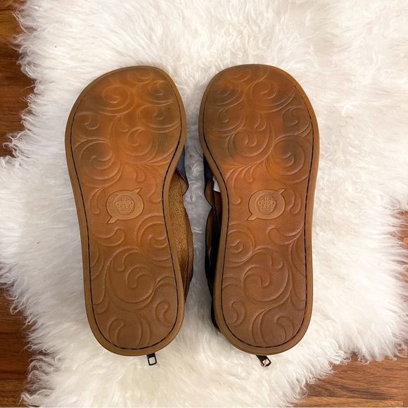 ๐ Born โข Womenโs Iwa Woven Leather Sandals in Blue Size 8 - Picture 9 of 10